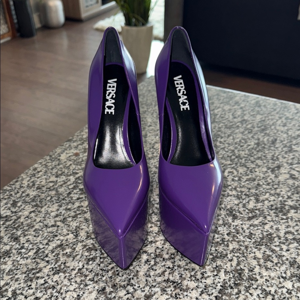 Versace Purple Women's Platform Heels
